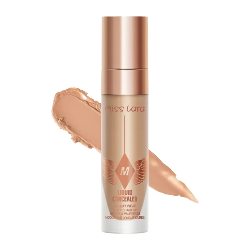 no-more-creasing-long-lasting-3d-liquid-concealer-for-dark-circles-mis-ft8dnsfw-desc-6 Woman with flawless, non-caking 3D liquid concealer on dark circles and acne marks