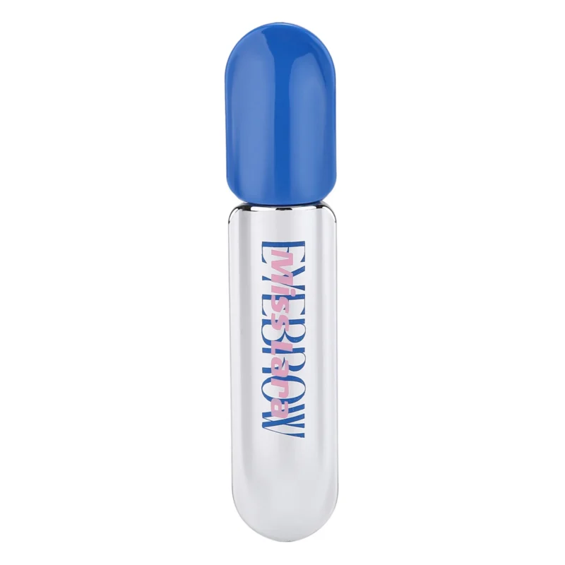 Vibrant blue waterproof mascara delivering 24-hour smudge-proof wear without clumping or flaking