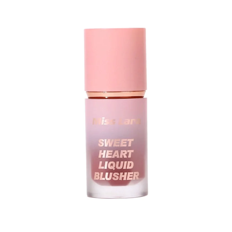 say-goodbye-to-cakey-blush-lightweight-liquid-stick-for-all-day-natural-glow-mis-nuzg673r-1 Woman applying easy-to-blend liquid matte blush to cheek, showing natural flush and no-patchy makeup result