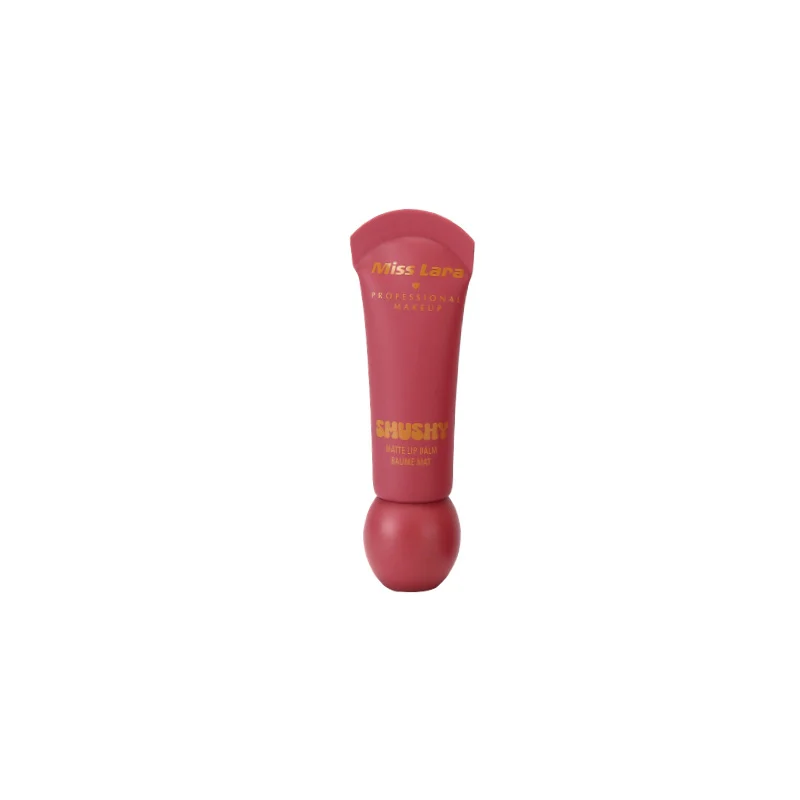 MISS LARA Soft Matte Lip Glaze in six shades, highlighting moisturizing formula that prevents dryness and cracking for a comfortable all-day look.